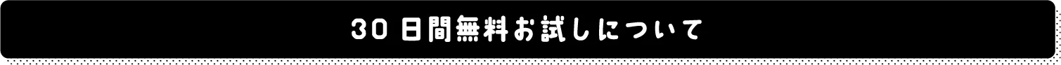 30日間無料お試しについて